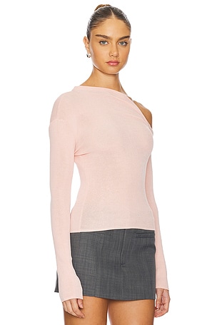 Lovers and Friends Katalina Off The Shoulder Sweater in Pink