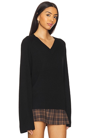 Lovers and Friends Yasmina V Neck Sweater in Black