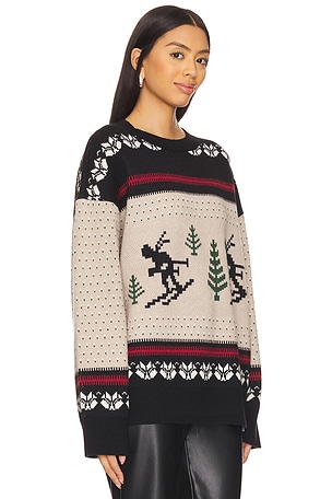 Lovers and Friends Theo Fairisle Sweater in Black