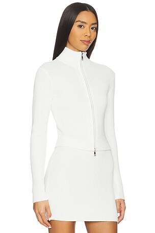 Lovers and Friends Kariselle Zip Up Cardigan in White