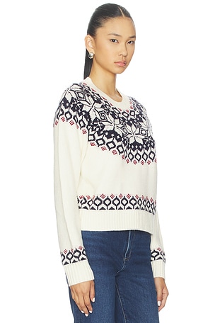 Lovers and Friends x Christina Elezaj Calix Fair Isle Sweater in Cream. Size XS. Also