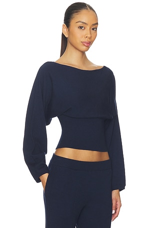 Lovers and Friends Liza Boat Neck Sweater in Navy