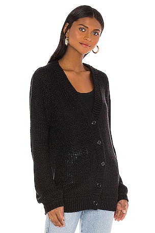 Lovers and Friends Jordyn Oversized Cardigan in Black