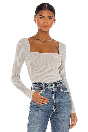 Tie Back Fitted Rib Sweater Lovers and Friends