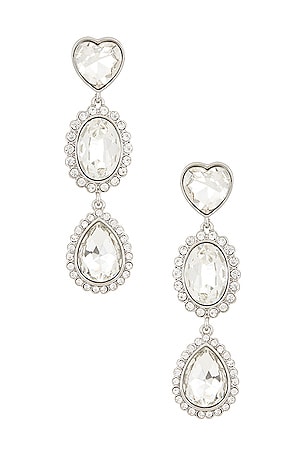 Lovers and Friends Zolia Earring in Clear Silver Lovers and Friends $19 Previous price: $38 