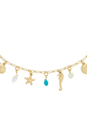 Lovers and Friends Belle Necklace in Metallic Gold