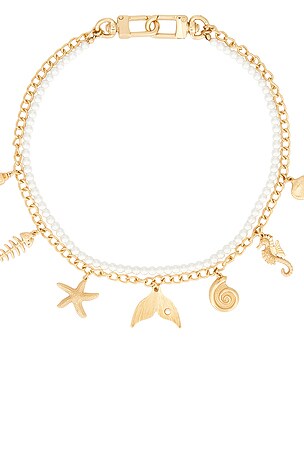 Lovers and Friends Nellie Necklace in Metallic Gold