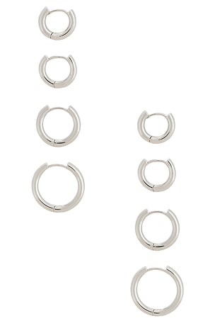 Lovers and Friends Kenny Earring Set in Metallic Silver
