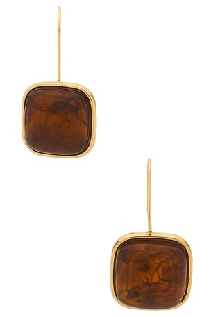 Lovers and Friends Indira Earrings in Gold & Ttort in Metallic Gold