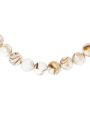 Lovers and Friends Karina Necklace in White,Brown