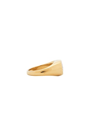 Lovers and Friends Tatum Ring in Metallic Gold. Size 8. Also