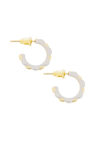 Lovers and Friends Oscar Earrings in Metallic Silver, Metallic Gold
