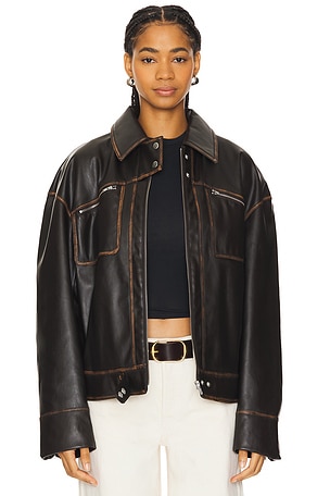 Brinley Faux Leather Jacket Lovers and Friends