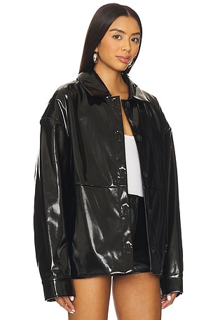 Lovers and Friends Stella Faux Leather Jacket in Black. Size XXS. Also