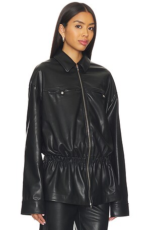Lovers and Friends Greta Faux Leather Jacket in Black