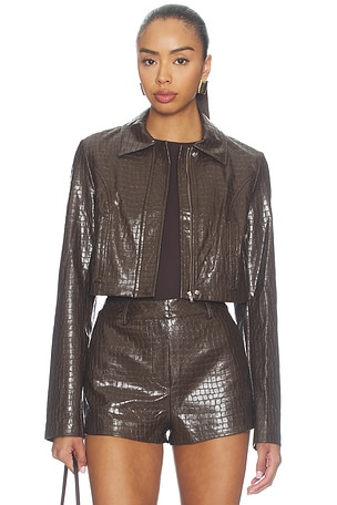 Arden Faux Croc Jacket Lovers and Friends