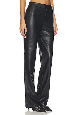 Lovers and Friends x Emma Leger Greta Faux Leather Pants in Black