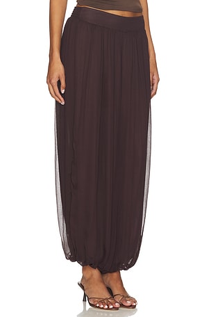 Lovers and Friends x Christina Elezaj Cordelia Pant in Chocolate. Size XXS. Also