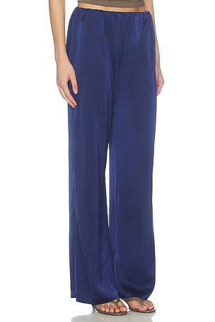 Lovers and Friends Alette Satin Pants in Navy. Size XXS. Also