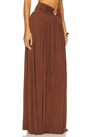 Lovers and Friends x Yhasmina Ferrara Lotte Maxi Skirt in Chocolate