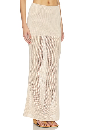 Lovers and Friends Emmalee Pointelle Maxi Skirt in Cream