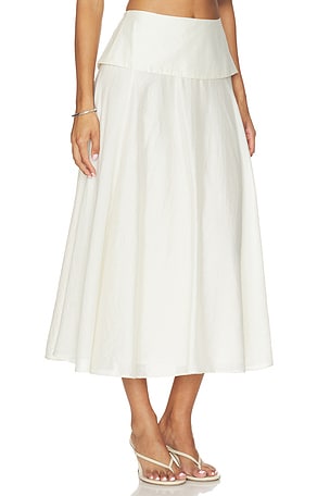 Lovers and Friends Jossie Midi Skirt in Ivory