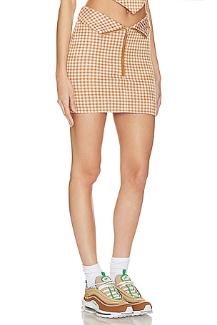 Lovers and Friends Chelsea Mini Skirt in Brown