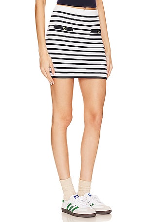 Lovers and Friends Selene Striped Skirt in Black,White