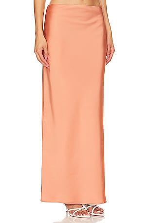 Lovers and Friends Miranda Maxi Skirt in Metallic Copper