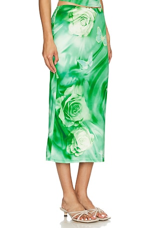 Lovers and Friends Zura Midi Skirt in Green