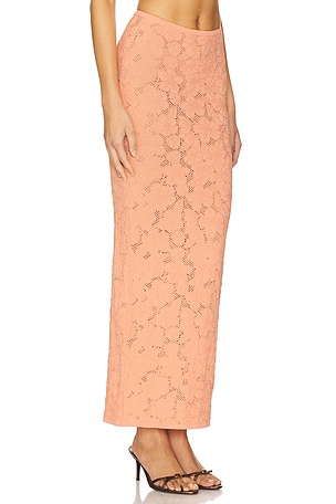 Lovers and Friends Shalie Maxi Skirt in Coral