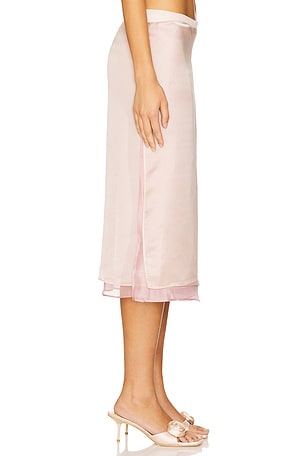 Lovers and Friends Amber Midi Skirt in Taupe