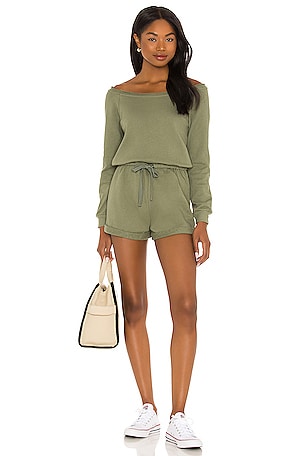 Lovers and Friends Lene Romper in Olive Green REVOLVE