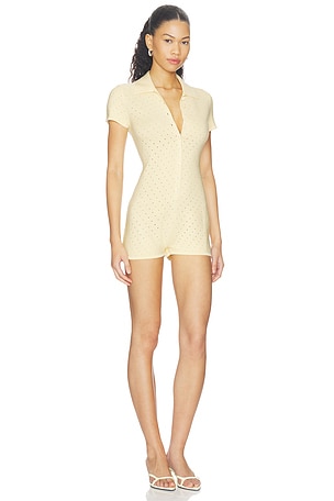 Lovers and Friends Gidget Knit Romper in Yellow