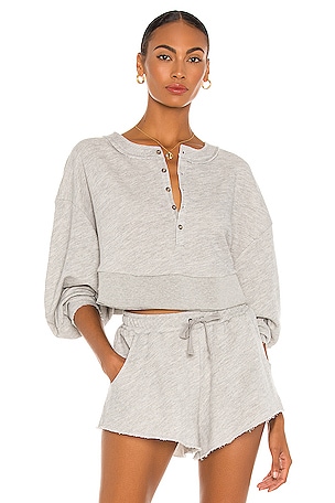 Oversized Henley Pullover Lovers and Friends