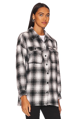 Lovers and Friends Harlow Flannel Shacket in Black