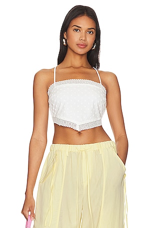 alo Alosoft Convertible Sunkissed Bandeau in White