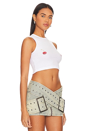 Lovers and Friends Cherry Tank in White