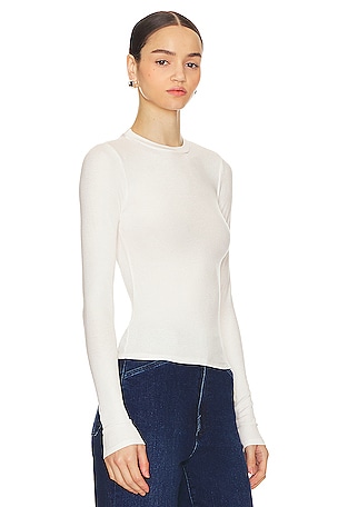 Lovers and Friends Hailey Long Sleeve Tee in White