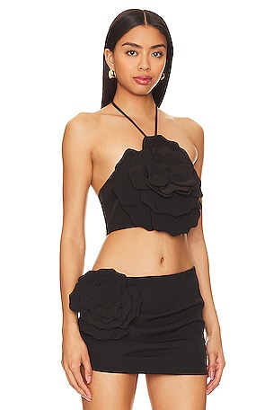 Lovers and friends zora crop top en color negro