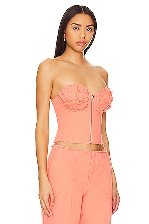 Lovers and Friends x Anja Dujaković Bruna Bustier Top in Orange