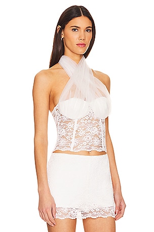 Lovers and Friends Elliot Top in White