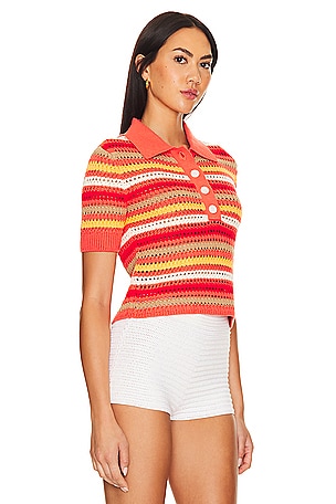 Lovers and Friends Lucia Polo Top in Red