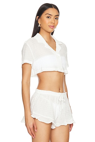 Lovers and Friends Daydreamer Crop Top in White