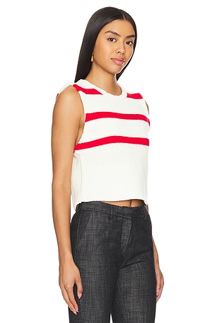 Lovers and Friends Alvise Stripe Top in Beige