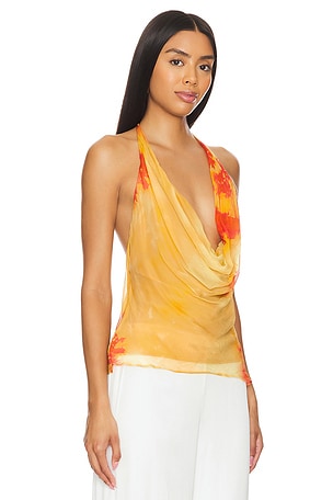 Lovers and Friends Raven Top in Orange. Size XXS. Also