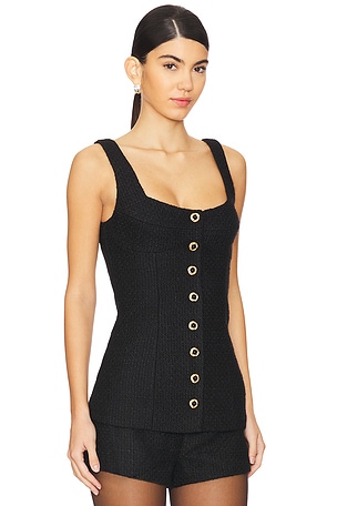 Lovers and Friends Jacquie Tweed Top en Noir