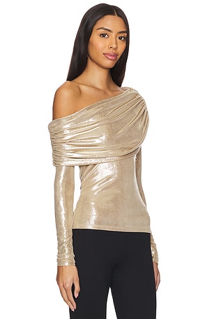 Lovers and Friends Jazz Top in Metallic Gold
