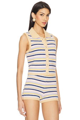 Lovers and Friends Donna Polo Top in Tan. Size XS. Also