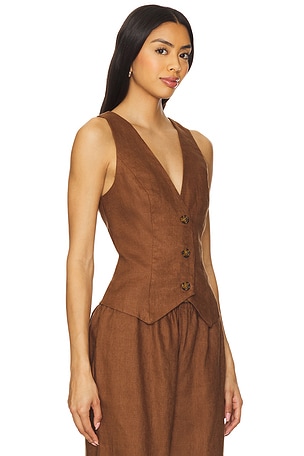 Lovers and Friends Asa Vest in Brown